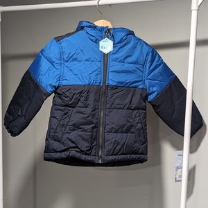 Whales Tail Outerwear Boys Size 4 Blue and Black With Inside Name Tage